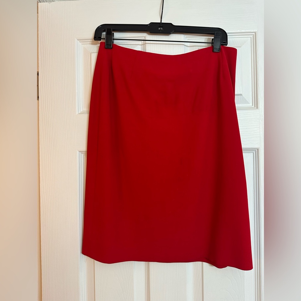 New Red skirt by designer Escada for business or elegant social occasions